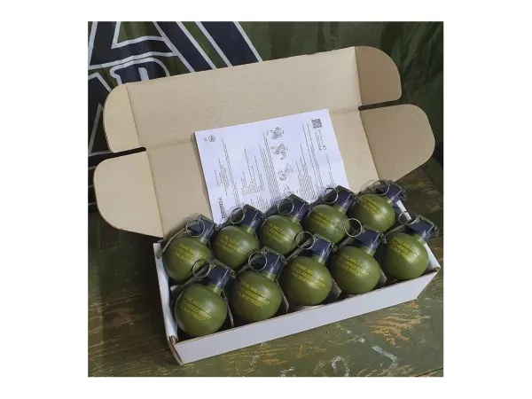 Pyrosoft Airsoft Hand Grenade P-67-M Nato (Chalk - Pack of 10)