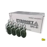Pyrosoft Airsoft Hand Grenade PIRO-F1-M (Chalk - Pack of 8)