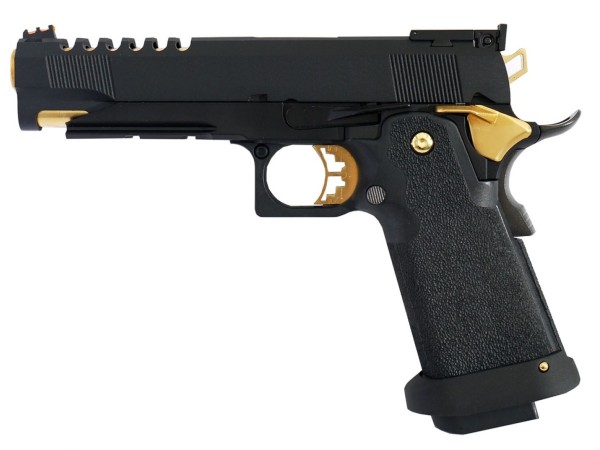 Armorer Works Custom 5.1 Hi-Capa GBB Pistol AW-HX2701 (Black & Gold) 