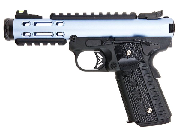 WE Galaxy 1911 Gas Blowback Pistol (Black Frame - Blue Slide)