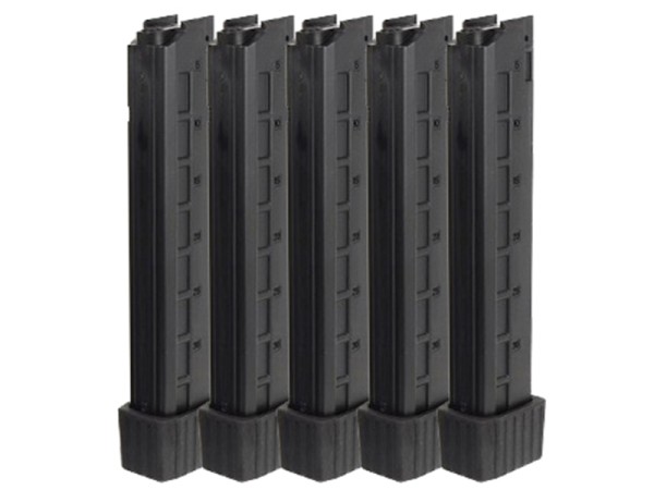 Arrow Dynamic Arms A9 AEG SMG Magazine (5pcs Box Set - Long - 110 Rounds - Black - Ares - MAG-B-A9-L)