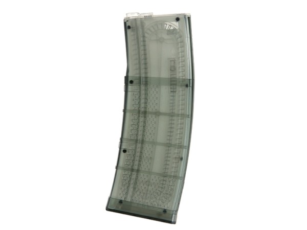 Battleaxe M4 Mid-Capa Magazine (200 Rounds - Transparent - 002-2B-2-T)