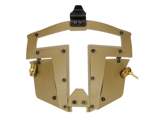 Big Foot Spartan Clear Glass Face Mask (Tan)