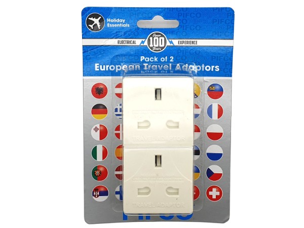 CCCP EU 2 Pin to UK 3 Pin Plug (13a - With Fuse - Pack of 2) CCCP EU 2 Pin to UK 3 Pin Plug (13a - With Fuse - Pack of 2)