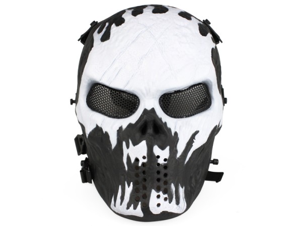 Big Foot M06 Tactial Skull Mask (Black/White)